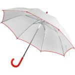 Зонт-трость Unit White, белый с красным