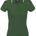 Рубашка поло женская Practice Women 270, зеленая с белым