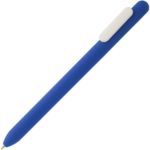 Ручка шариковая Slider Soft Touch, синяя с белым